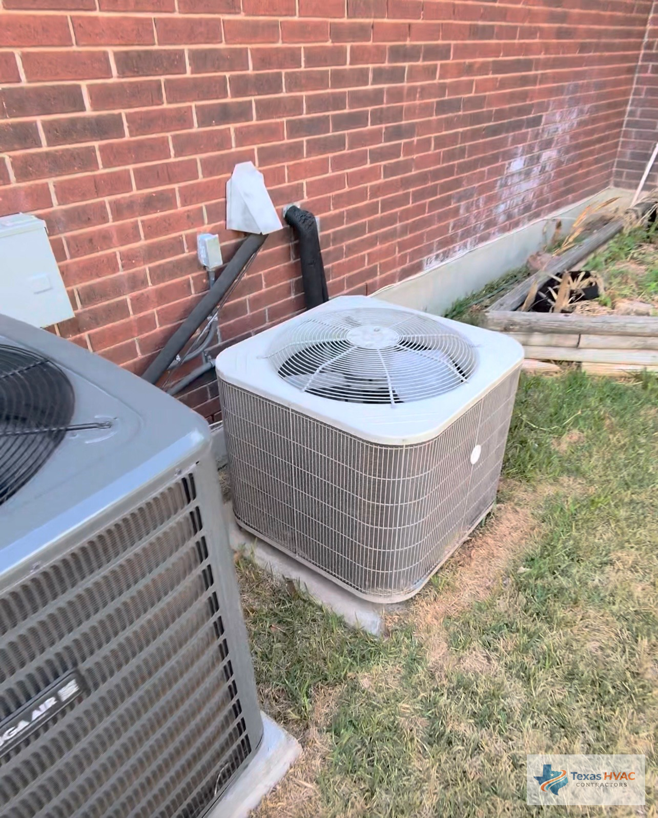 Two HVAC units outside